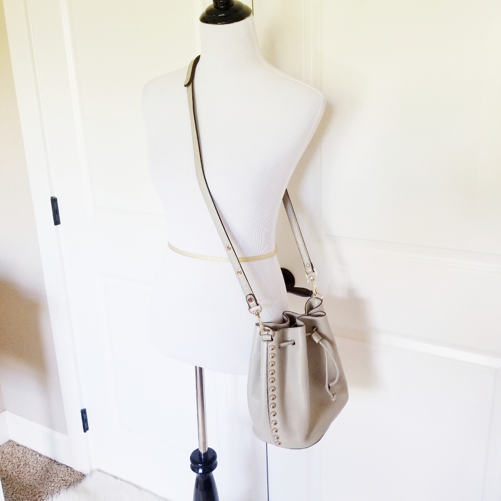 Rebecca Minkoff Taupe Studded Cinched Crossbody